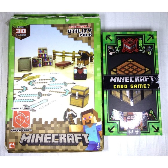 Minecraft Papercraft Overworld Utility Pack and Minecraft Card Game - Picture 1 of 16